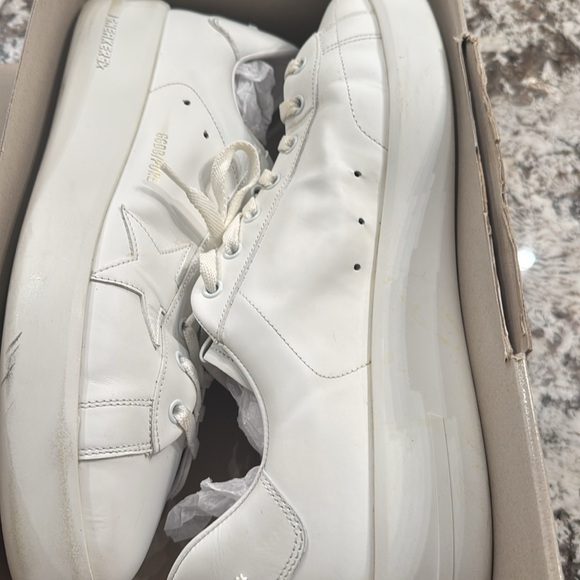 Pure Star Golden Goose Leather Upper Star & Heel Optic White Italian Craftsman - Picture 16 of 17